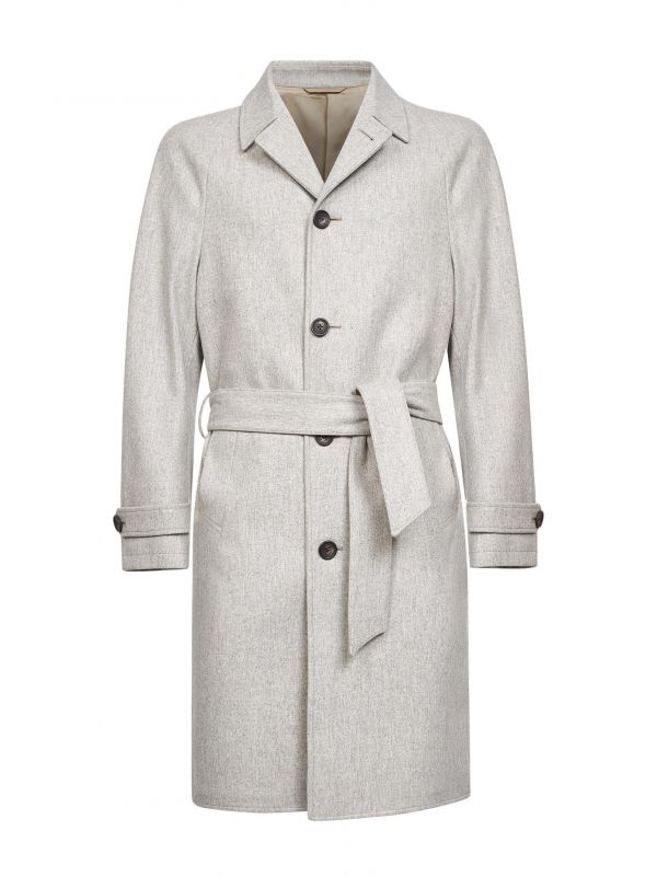  D 4.0 D 4.0 | Sand Virgin Wool Belted Coat | Man | 48 