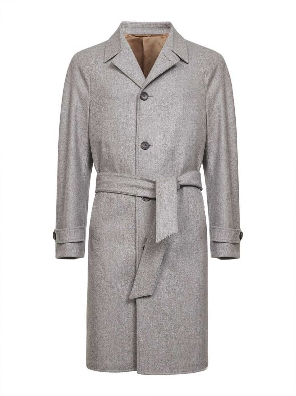  D 4.0 D 4.0 | Stone Virgin Wool Belted Coat | Man | 52 