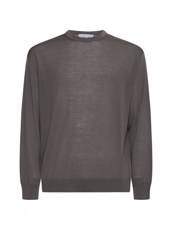  D 4.0 D 4.0 | Taupe Virgin Wool Crewneck Sweater | Man | 50 