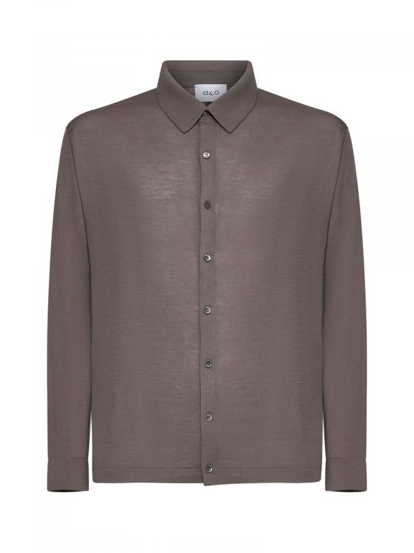  D 4.0 D 4.0 | Taupe Virgin Wool Knit Shirt | Man | 46 