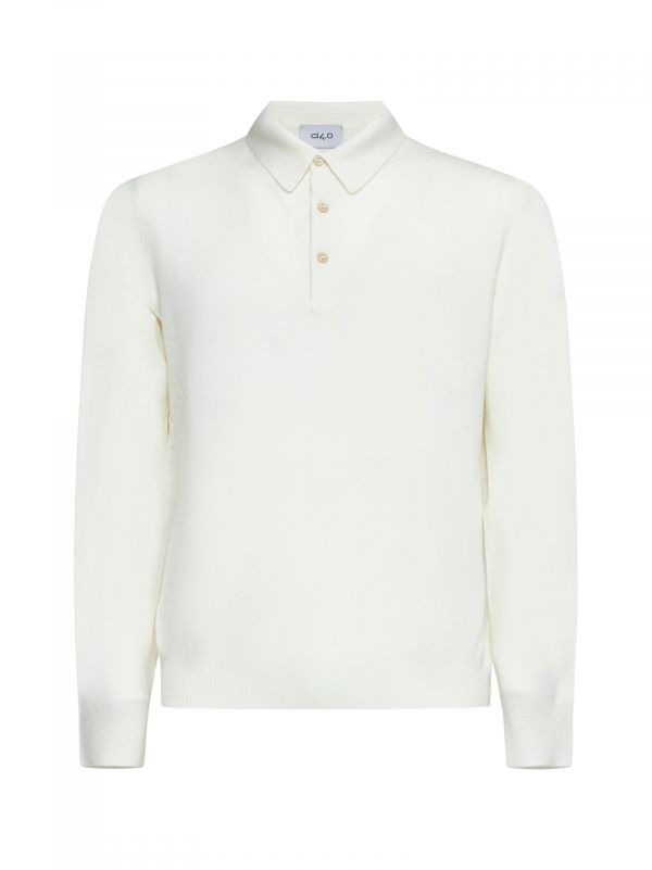  D 4.0 D 4.0 | White Wool And Cashmere Polo | Man | 54 