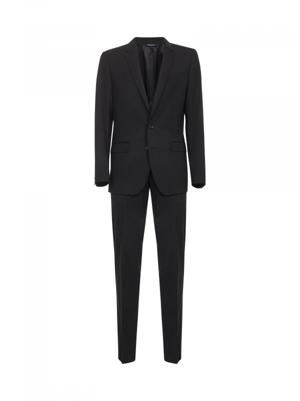  Dolce & Gabbana Dolce & Gabbana | Black Stretch Wool Martini Two-piece Suit | Man | 46 