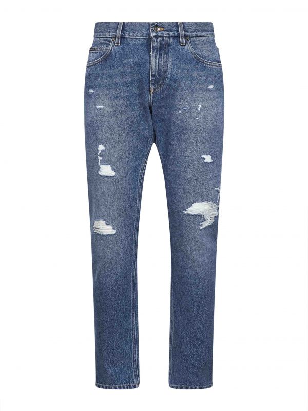  Dolce & Gabbana Dolce & Gabbana | Blue Cotton Denim Regular Jeans | Man | 54 