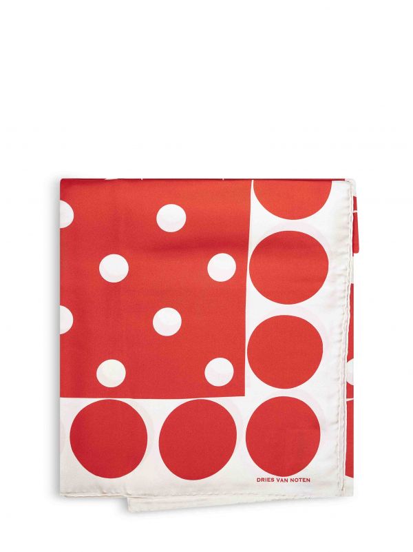  Dries Van Noten Dries Van Noten | Polka Dot-print Silk Square Scarf | Women | Pz 