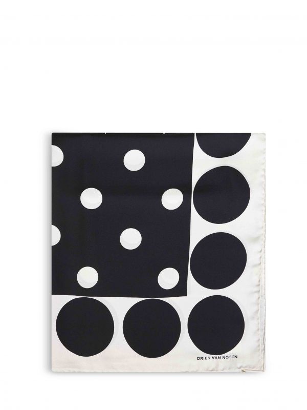  Dries Van Noten Dries Van Noten | Polka Dot-print Silk Square Scarf | Women | Pz 