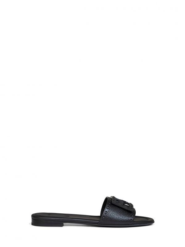  Fendi Fendi | Black Leather Baguette Slides | Women | 36 