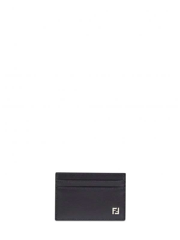  Fendi Fendi | Black Leather Slim Squared Ff Card Holder | Man | Pz 