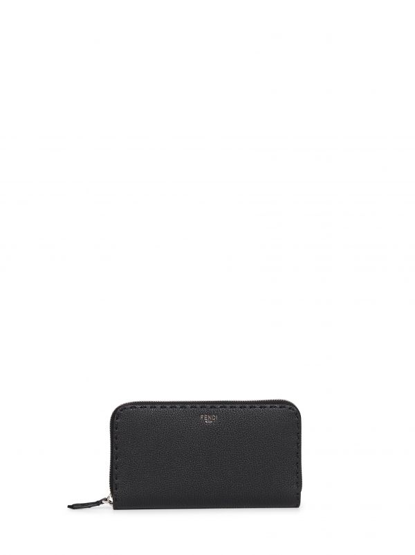  Fendi Fendi | Black Selleria Zip-around Wallet | Man | Pz 