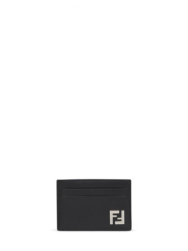  Fendi Fendi | Black Slim Squared Ff Card Holder | Man | Pz 