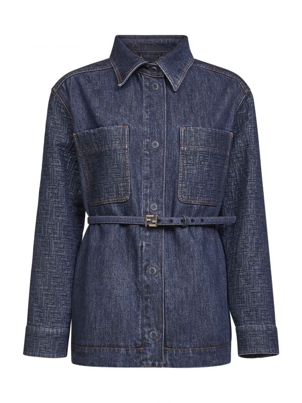  Fendi Fendi | Dark Blue Denim Go-to Jacket | Women | 42 