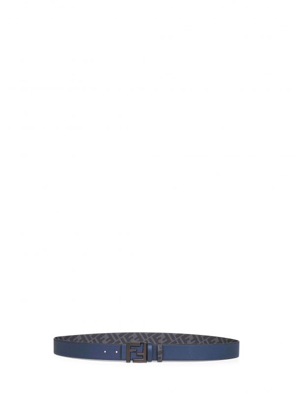  Fendi Fendi | Leather And Ff Canvas Squared Ff Reversible Belt | Man | 85 