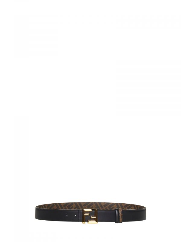  Fendi Fendi | Reversible Black Leather Belt | Man | 90 