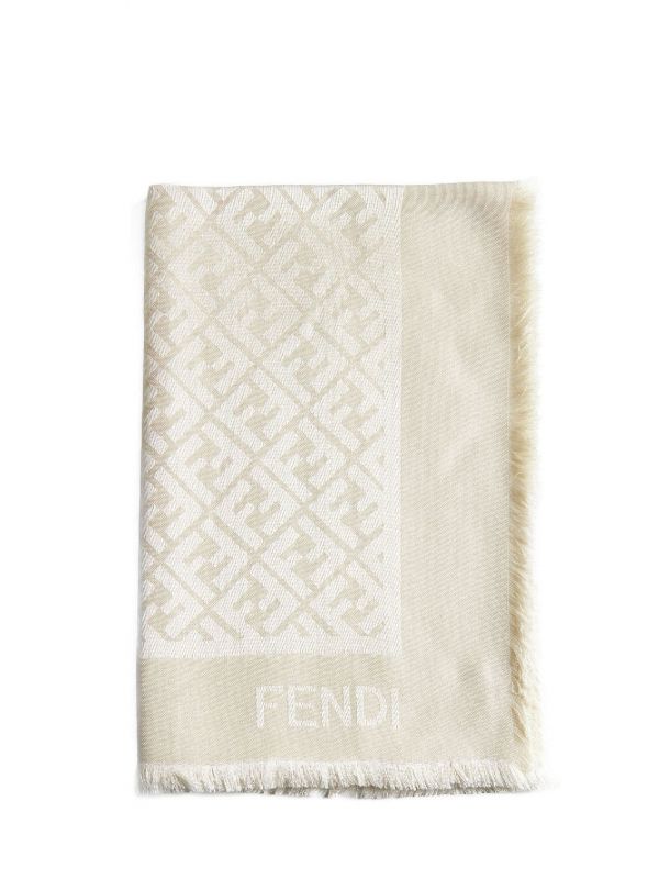  Fendi Silk Fendi Silk | Ivory Organic Silk Shaw | Women | Pz 