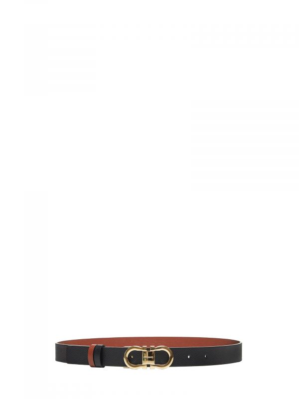  Ferragamo Ferragamo | Black Reversible Gancini Belt | Women | 80 