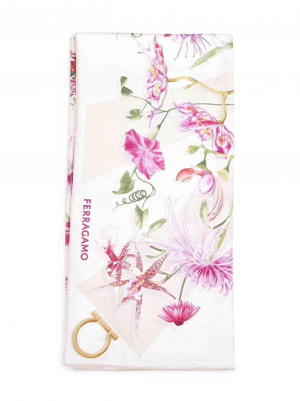  Ferragamo Ferragamo | Gaia Print Silk Scarf | Women | Pz 