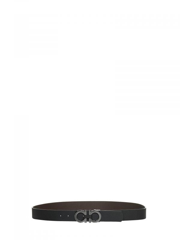  Ferragamo Ferragamo | Reversible Gancini Leather Belt | Man | 90 