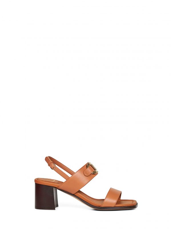  Ferragamo Ferragamo | Tan Gancini Ornament Sandals | Women | 5.5 