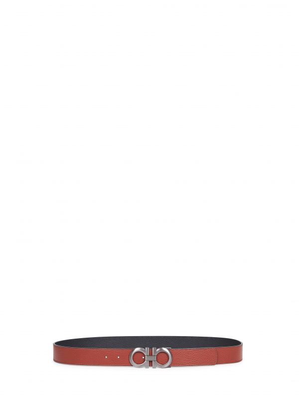  Ferragamo Ferragamo | Two-tone Gancini Reversible Belt | Man | 90 