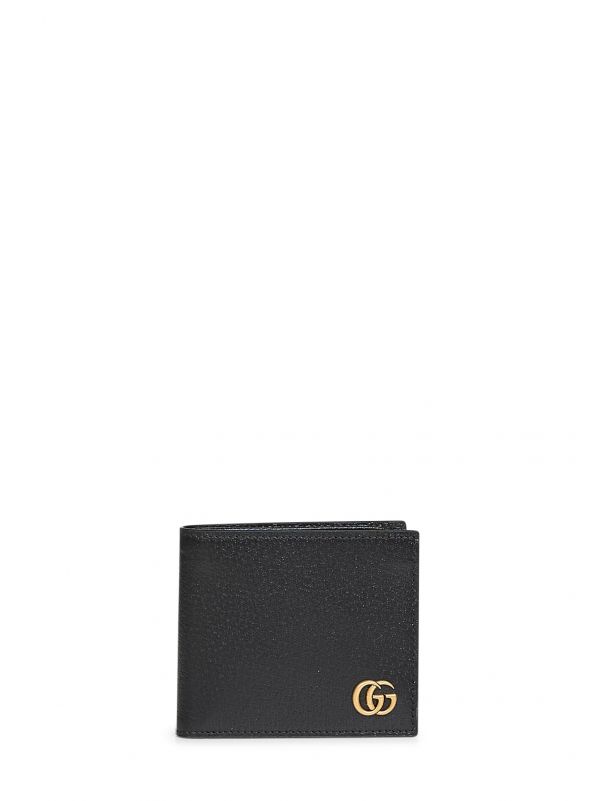  Gucci Gucci | Black Gg Marmont Bi-fold Card Case Wallet | Man | Pz 