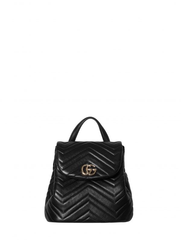  Gucci Gucci | Black Gg Marmont Mini Backpack | Women | Pz 