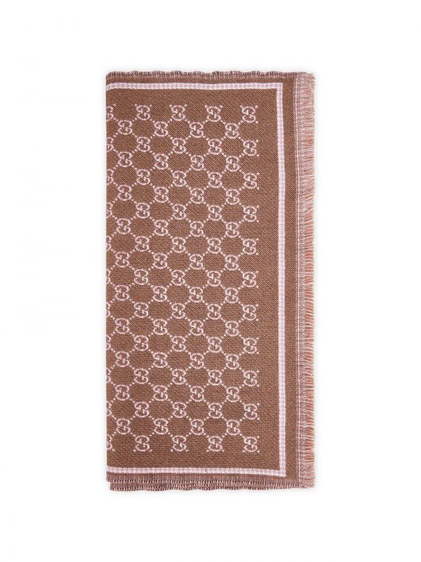  Gucci Gucci | Brown Gg Wool Blend Scarf | Women | Pz 