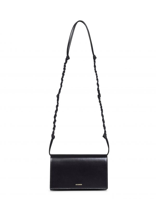  Jil Sander Jil Sander | Black Tangle Wallet With Strap | Women | Pz 