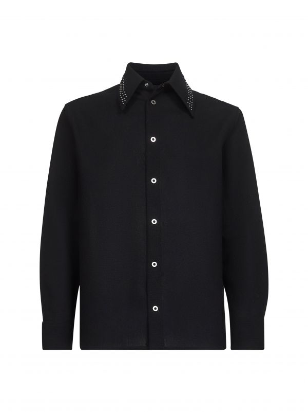  Jil Sander Jil Sander | Black Wool Canvas Shirt | Man | 39 