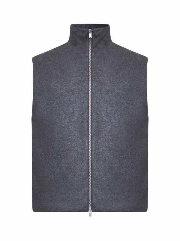  Jil Sander Jil Sander | Grey Melton Wool Padded Vest | Man | 46 