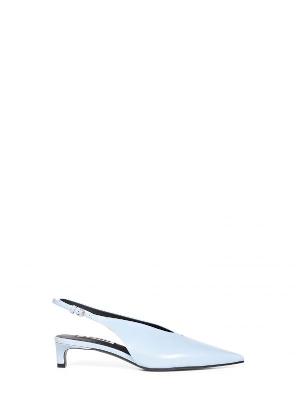  Jil Sander Jil Sander | Powder Blue Leather Pointed Slingback Pumps | Women | 36 