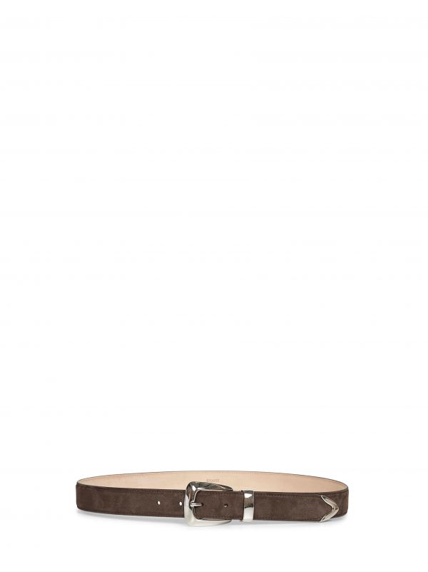  Khaite Khaite | Ebony Suede Benny Belt | Women | 85 