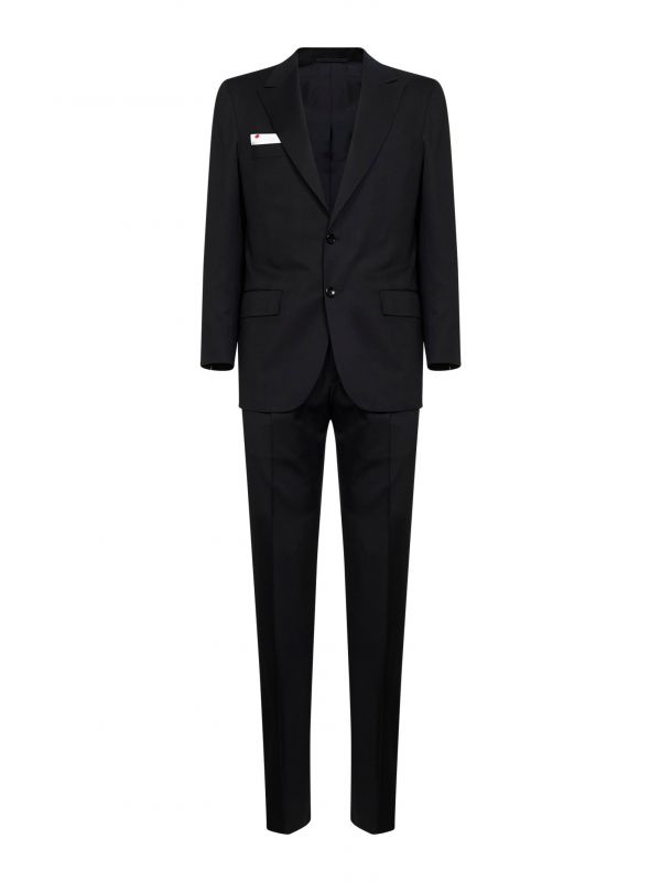  Kiton Kiton | Black Virgin Wool Single-breasted Suit | Man | 50 