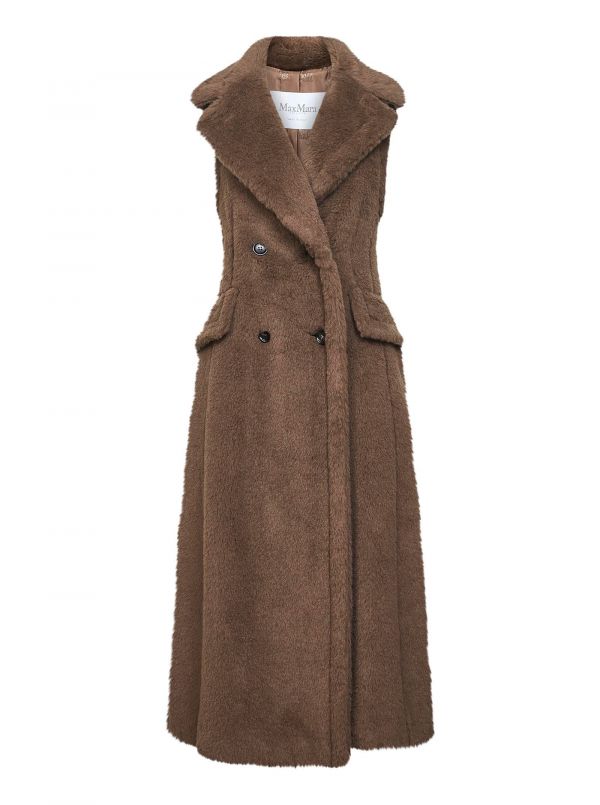  Max Mara Max Mara | Brown Teddy Boario1234 Sleeveless Coat | Women | 36 