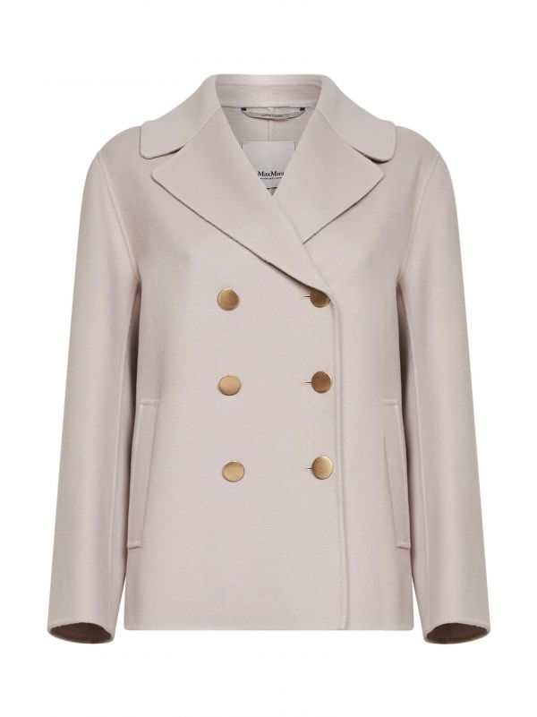  Max Mara S Max Mara S | Beige Smmmargot Double-breasted Pea-style Jacket | Women | 38 