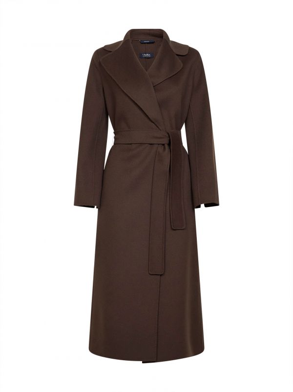  Max Mara S Max Mara S | Chocolate Poldo Long Wrap Coat | Women | 34 
