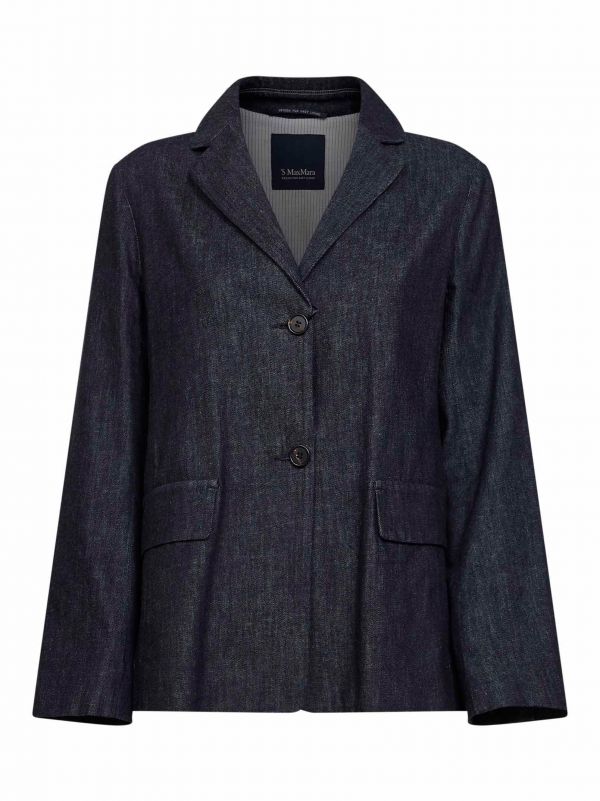  Max Mara S Max Mara S | Navy Blue Smmleone Single-breasted Jacket | Women | 42 