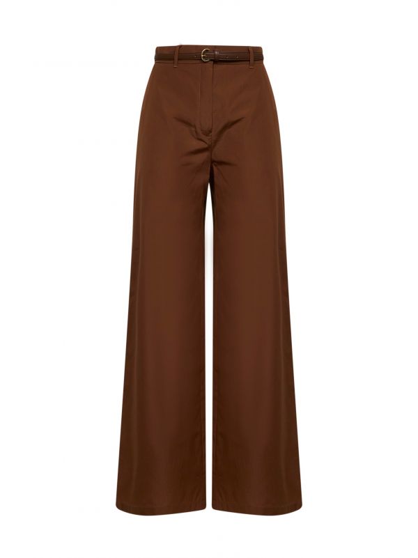  Max Mara Studio Max Mara Studio | Clay Poplin Mstfarea Belted Trousers | Women | 40 