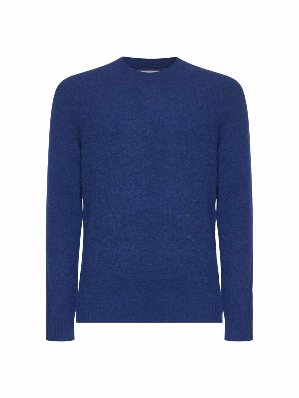  Mc2 Saint Barth Mc2 Saint Barth | Blue Stretch Alpaca Knit Regent Sweater | Man | M 
