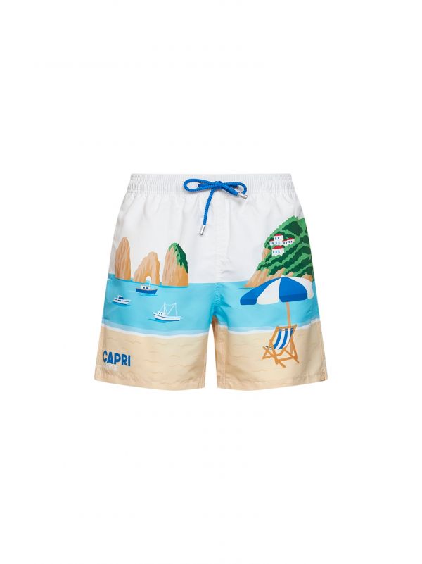  Mc2 Saint Barth Mc2 Saint Barth | Capri Placed Print Gustavia Swim Shorts | Man | S 