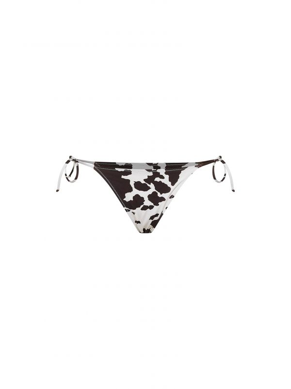  Mc2 Saint Barth Mc2 Saint Barth | Cow-print Lycra Marielle Classic Bikini Bottom | Women | S 