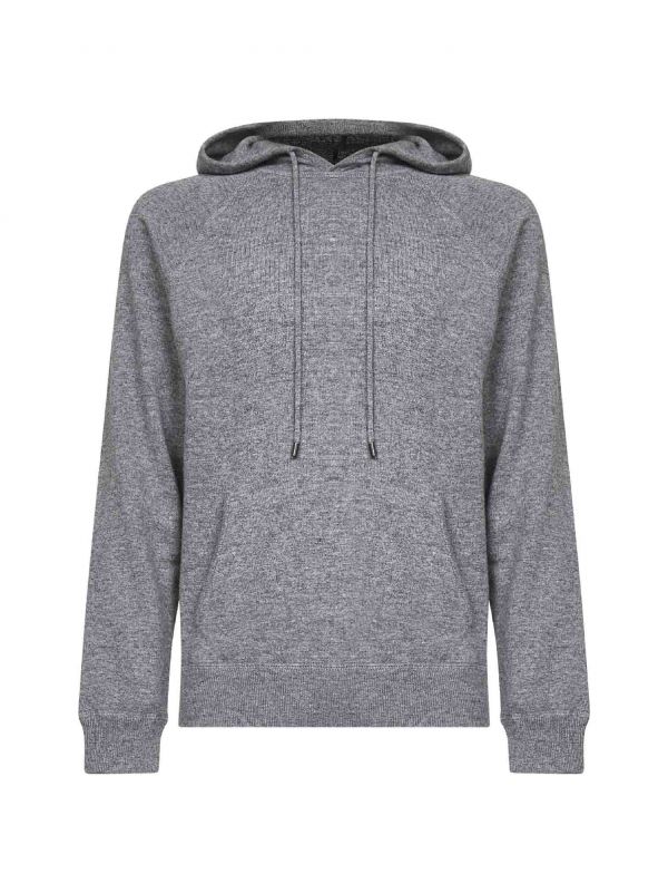  Mc2 Saint Barth Mc2 Saint Barth | Grey Wool Knit Willbur Hoodie | Man | L 