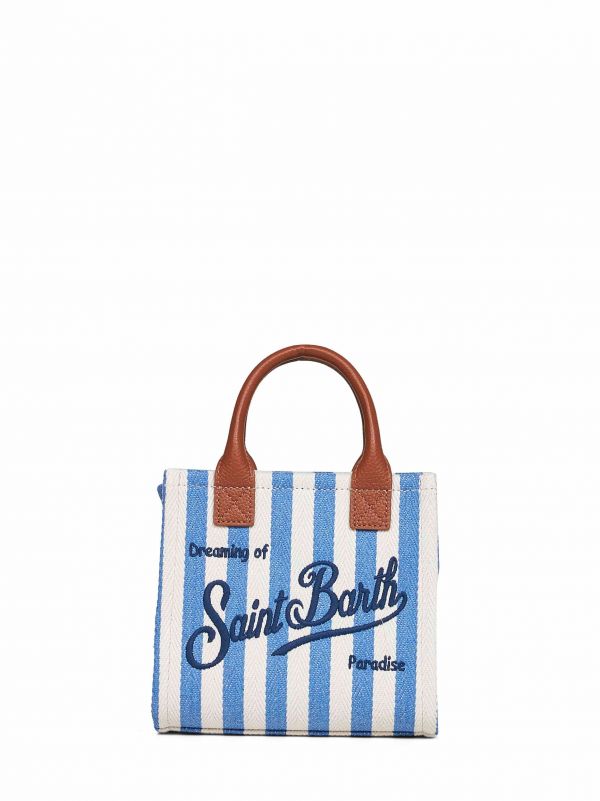  Mc2 Saint Barth Mc2 Saint Barth | Light Blue And White Vanity Bag Mini Handbag With Shoulder Strap | Women | Pz 