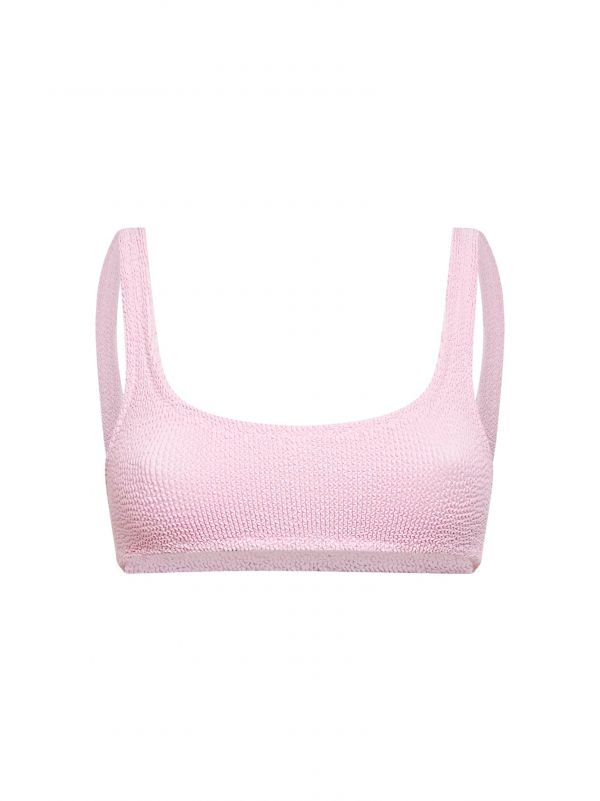  Mc2 Saint Barth Mc2 Saint Barth | Pink Naima Classic Crinkle Bralette Bikini Top | Women | S 
