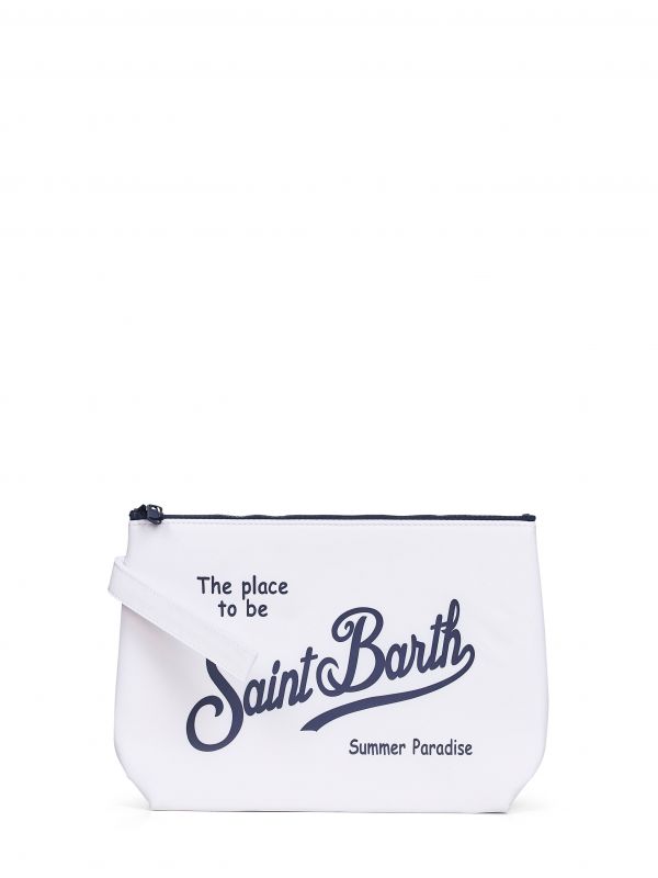  Mc2 Saint Barth Mc2 Saint Barth | White Aline Printed Clutch Bag | Man | Pz 