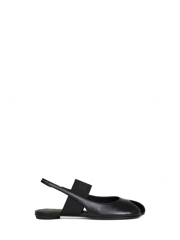  Mm6 Mm6 | Black Anatomic Numeric Slingbacks | Women | 36 