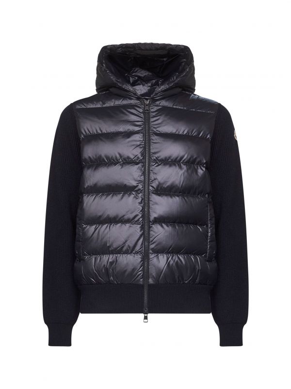  Moncler Moncler | Blue Wool Hooded Padded Cardigan | Man | S 