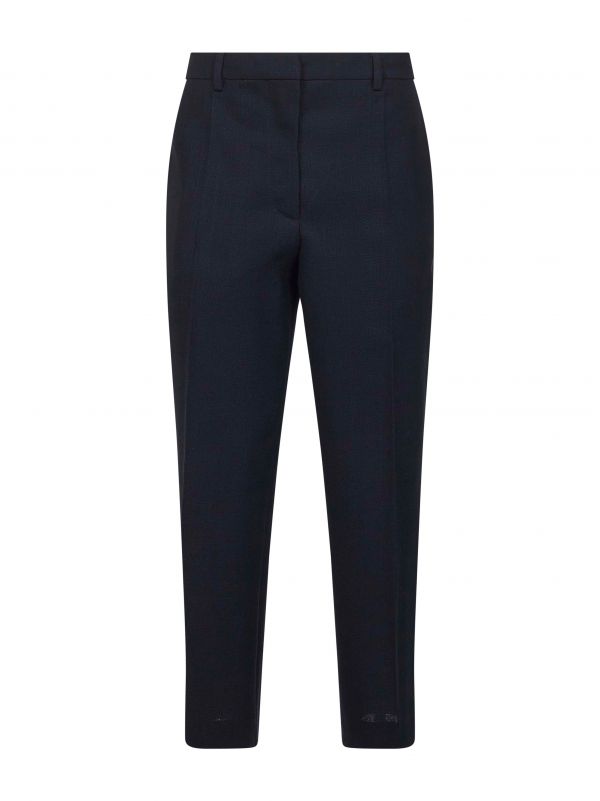  Prada Abbigliamento Prada Abbigliamento | Blue Virgin Wool Rush Stitch Trousers | Women | 44 