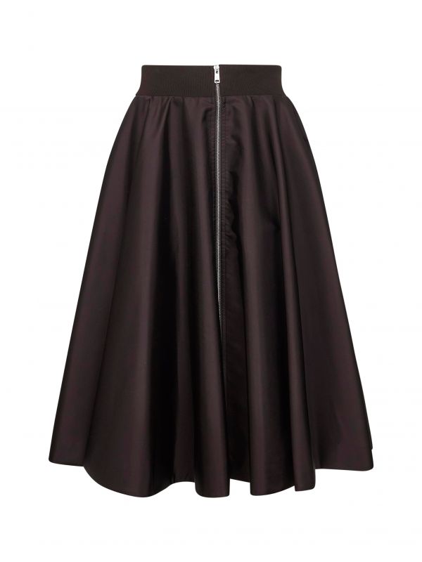  Prada Abbigliamento Prada Abbigliamento | Brown Re-nylon Mini Full Skirt | Women | 40 