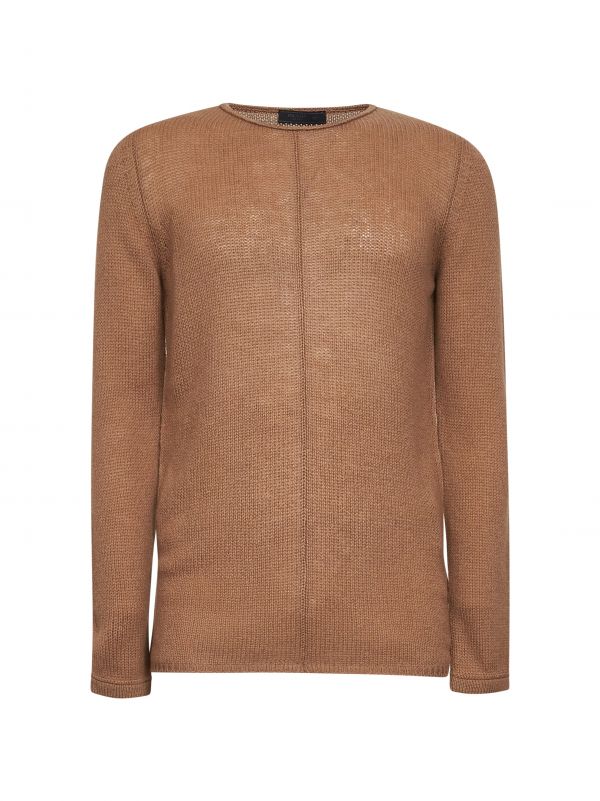  Prada Abbigliamento Prada Abbigliamento | Camel Cashmere Crewneck Sweater | Man | 50 