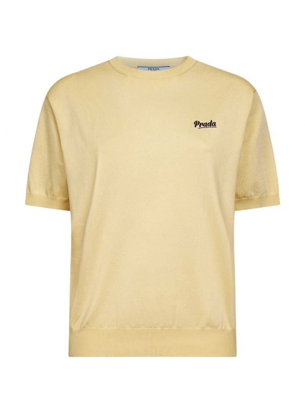  Prada Abbigliamento Prada Abbigliamento | Cream Cotton And Silk Sweater | Women | 40 