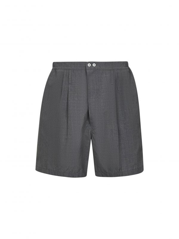  Prada Abbigliamento Prada Abbigliamento | Grey Wool Bermuda Shorts | Man | M 
